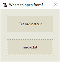 Fenêtre pour choisir l'emplacement du fichier à récupérer